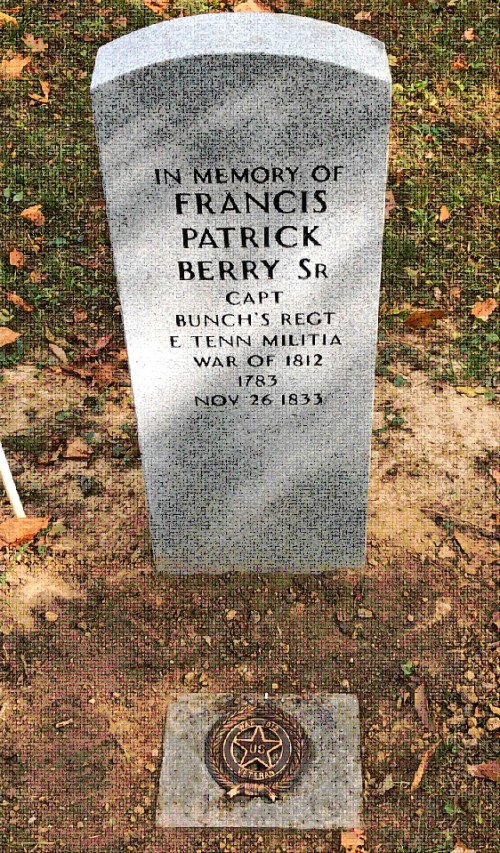 Captain Francis Patrick Berry, Sr., War of 1812